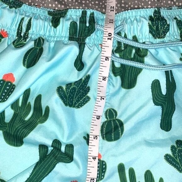George Cactus Print Swim Shorts Mens S 28-30 Polyester - Picture 8 of 9